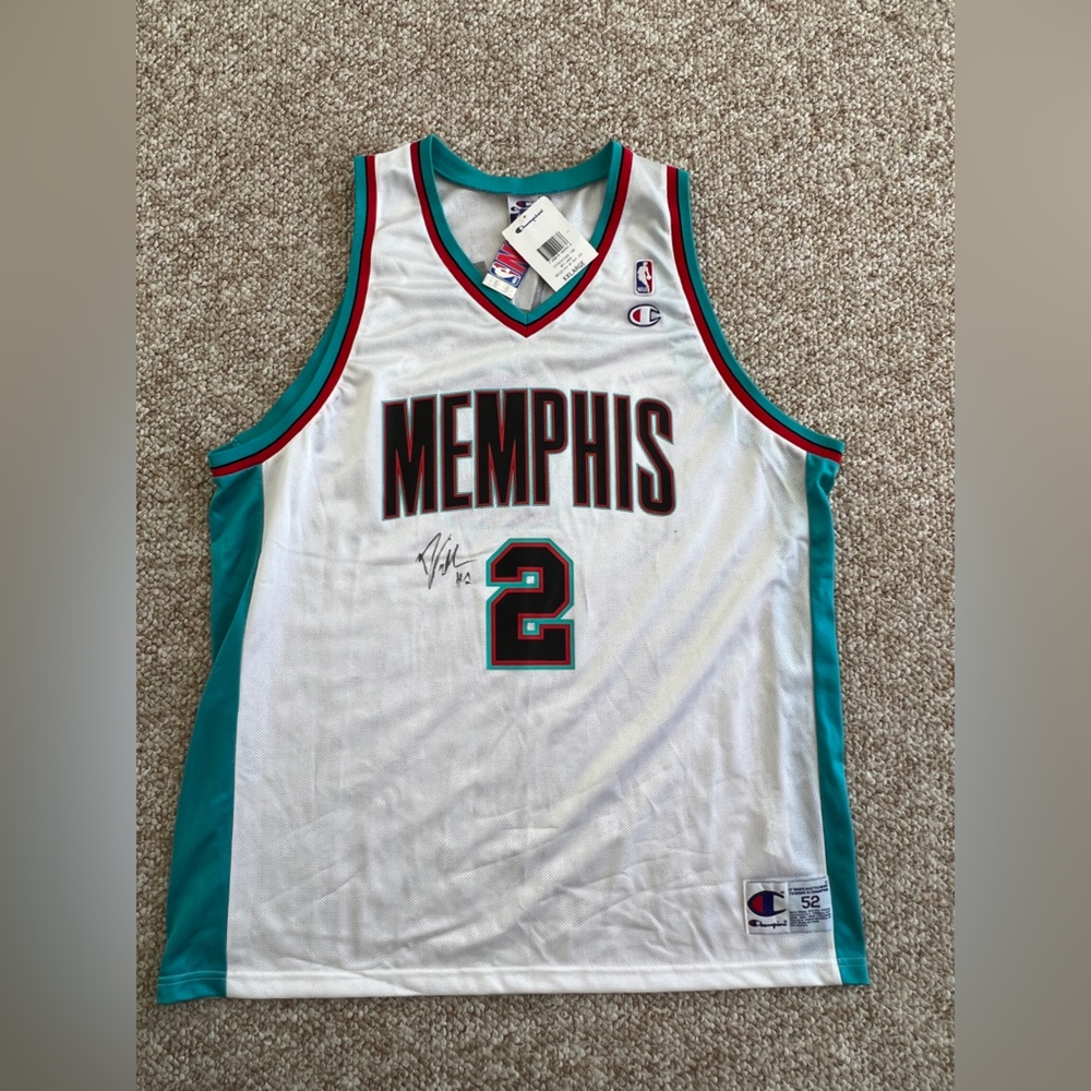 Signed NBA Authentic Memphis Grizzlies Jason Williams “White Chocolate” Jersey